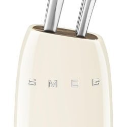 Smeg Cream Stainless Steel Knife Block Set
