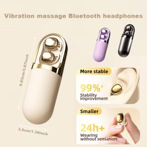 S13 Vibration Massage Bluetooth Headphones, Wireless Headphones, 6.0 Wireless Sleep Earbuds Equipped with Vibration Earphone Case, Earbuds Noise Cancelling Provide Relaxation and Massage