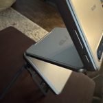 Aurzen ZIP Tri-Fold DLP Truly Mini Projector. Pocket Size. Zero-Lag Focus. One-Click Screen Mirroring. Full-Screen Mode. Type-C Fast Charging. 5.000mAh Battery. Indoor Outdoor Portable Projector.Gold photo review