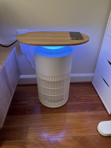 SwitchBot 4 in 1 Air Purifiers Table with Matter, Up to 3620 ft², H13 HEPA Pet Filter, Wireless Charging, Washable Pre-filter, 10 RGB Colors, Work with Apple Home, Alexa, GoogleHome, HomeAssistant photo review