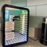 So Chill Mini Fridge Infinity Effect. Gamers. Students. Home/Car trips/Hangouts + More. USB Powered. Stickers Included. 4L/6 Cans. Mirror Infinity Effect Door photo review