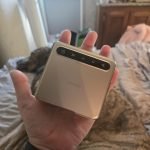 Aurzen ZIP Tri-Fold DLP Truly Mini Projector. Pocket Size. Zero-Lag Focus. One-Click Screen Mirroring. Full-Screen Mode. Type-C Fast Charging. 5.000mAh Battery. Indoor Outdoor Portable Projector.Gold photo review