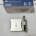 Aurzen ZIP Tri-Fold DLP Truly Mini Projector. Pocket Size. Zero-Lag Focus. One-Click Screen Mirroring. Full-Screen Mode. Type-C Fast Charging. 5.000mAh Battery. Indoor Outdoor Portable Projector.Gold photo review