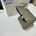 Aurzen ZIP Tri-Fold DLP Truly Mini Projector. Pocket Size. Zero-Lag Focus. One-Click Screen Mirroring. Full-Screen Mode. Type-C Fast Charging. 5.000mAh Battery. Indoor Outdoor Portable Projector.Gold photo review