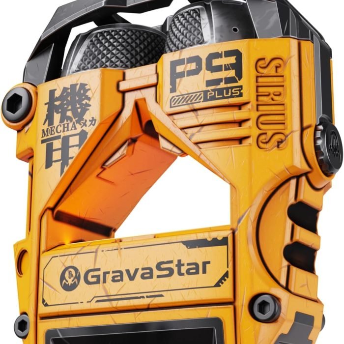 GravaStar Sirius Plus True Wireless Earbuds. Bluetooth 5.3 Active Noise Cancellation ANC Headphones. 28H Playtime. ENC Clear Call. IPX4 for Sports/Work. Customization App for iOS/Android-Yellow