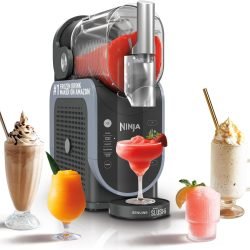 Ninja SLUSHi with RapidChill Technology. 88 oz. Frozen Drink & Slushie Machine. 5 Preset Programs. Margaritas. Frappés. and More. Premium Accents. Black. FS301
