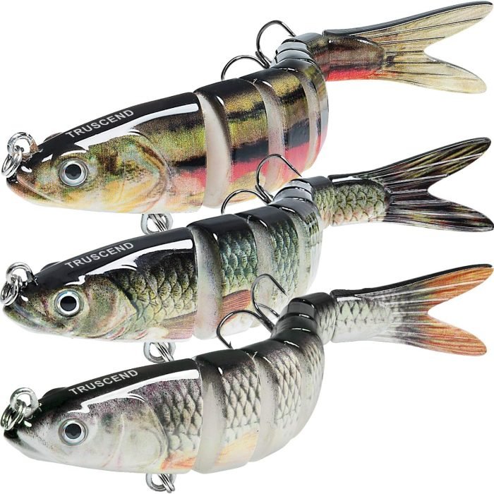 TRUSCEND Fishing Lures for Freshwater and Saltwater. Lifelike Swimbait for Bass Trout Crappie. Slow Sinking Bass Fishing Lure. Amazing Fishing Gifts for men. Must-have for Family Fishing Gear