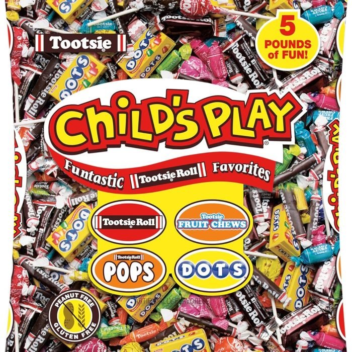 Tootsie Roll Child's Play Candy Favorites - Made in USA - 5 Pounds of Individually Wrapped Party Candy - Funtastic Variety Mix Bag - Peanut Free. Gluten Free (5 Pounds)