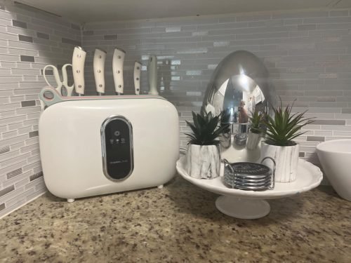 Charmline Smart Cutting Board and Knife Set with Holder. Double Cleaning and Drying Function. Space Saving Smart Home Gadgets. Keeping Kitchen Clean and Tidy photo review