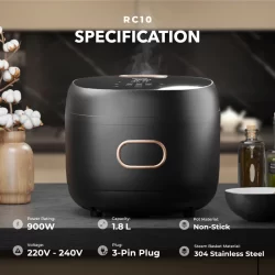 Russell Taylors Digital Low Sugar Rice Cooker (1.8L) RC10