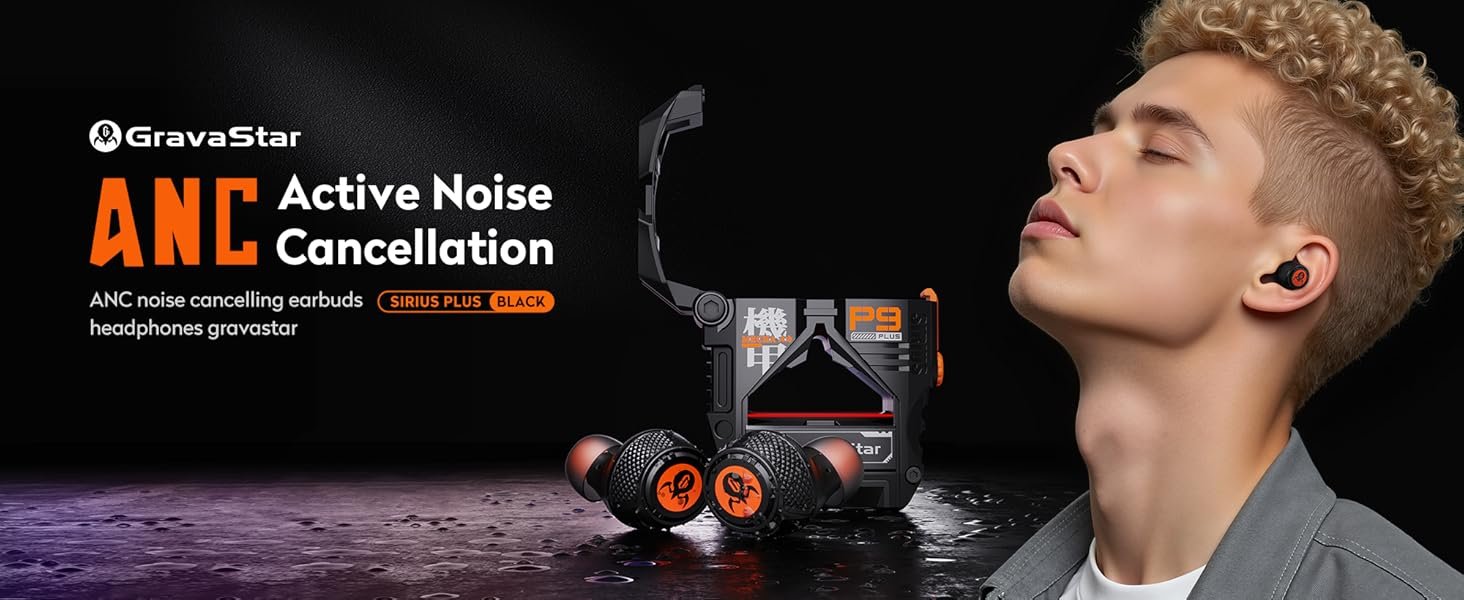 GravaStar Sirius Plus True Wireless Earbuds. Bluetooth 5.3 Active Noise Cancellation ANC Headphones. 28H Playtime. ENC Clear Call. IPX4 for Sports/Work. Customization App for iOS/Android-Yellow