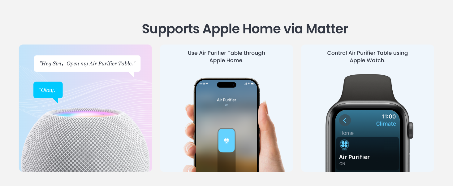 SwitchBot 4 in 1 Air Purifiers Table with Matter, Up to 3620 ft², H13 HEPA Pet Filter, Wireless Charging, Washable Pre-filter, 10 RGB Colors, Work with Apple Home, Alexa, GoogleHome, HomeAssistant