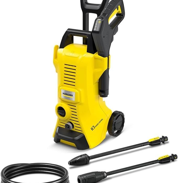 Kärcher K 3 Power Control High Pressure Washer: Clever App Support. For Effective Cleaning of Everyday Stains. Yellow