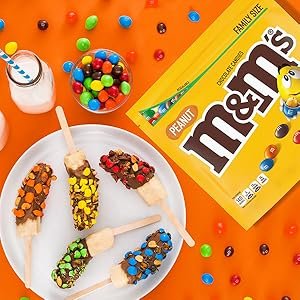 M&M'S Peanut Milk Chocolate Candy. Chocolate Candy Bulk. Party Size 38 oz Bag (Pack of 2)