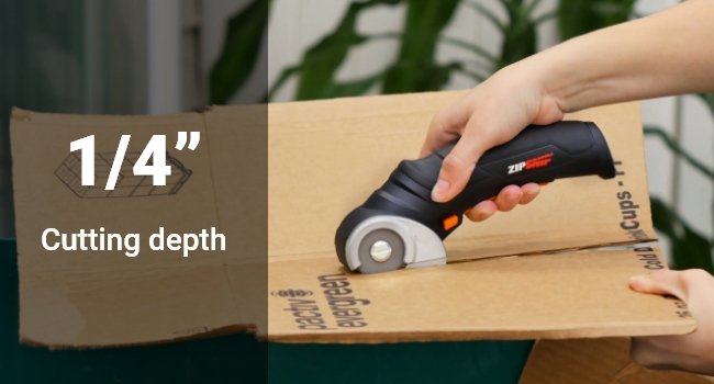 Worx Zipsnip Cordless Electric Scissors, Rechargeable Cardboard Box Cutter, 4V Powerful Fabric Scissors with 2 Safety Blades & Storage Bag WX082L.2