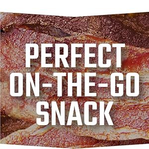 Jack Link's Bacon Jerky, Hickory Smoked - Flavorful Ready to Eat Meat Snack with 11g of Protein per Serving, Made with 100% Thick Cut Real Bacon, Protein Snack, Keto Friendly, 2.5 oz. (Pack of 4)