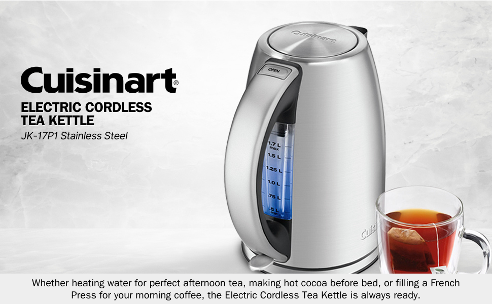 Cuisinart JK-17P1 Cordless-Electric-Kettle, 1.7-Liter, Stainless Steel