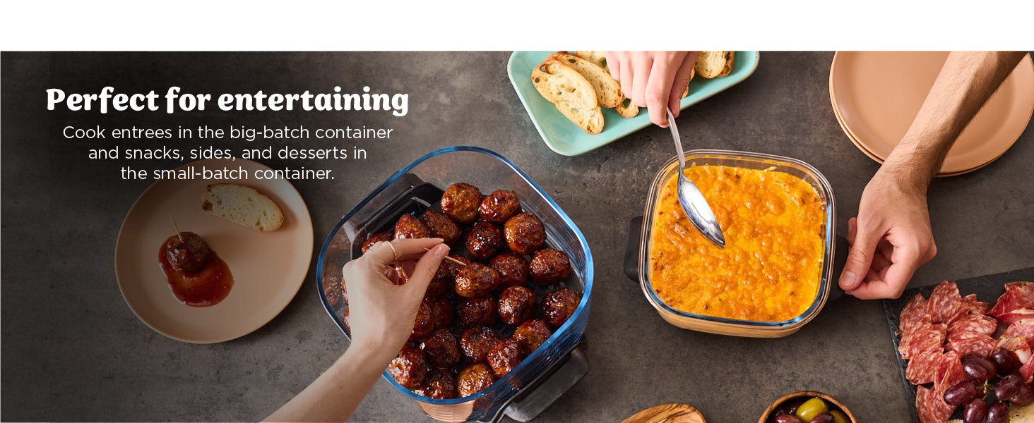 Ninja Crispi 4-in-1 Portable Glass Air Fryer Cooking System. 1500W. 4QT & 6-Cup TempWare Glass Containers with Storage Lids. Microwave. Freezer & Dishwasher Safe. Cyberspace Gray. FN101GY