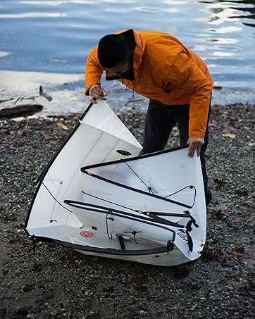 Oru Kayak Beach | Stable. Durable. Light - Lake/River Kayaks - Beginner. Intermediate - for Day Trips. Picnics. and Casual Fun with Family and Friends - Size (Unfolded): 12'1 x 29. 25 Lbs