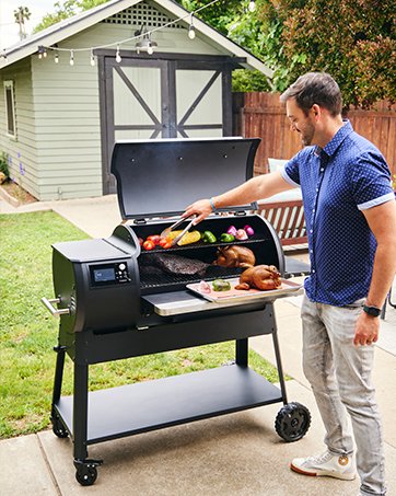 Brisk It Zelos-450 Electric Wood Pellet Smoker Grill – A.I. Smart BBQ Grill with WiFi. 7-in-1 Outdoor Grill & Smoker. PID Controller (Up to 500°F). 450 sq.in Cooking Area. Meat Probe