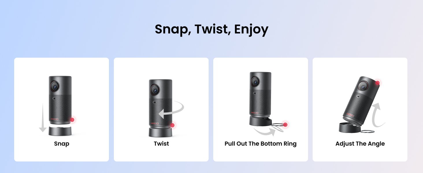 Nebula Capsule Air (Black) With Nebula Capsule Battery Tripod (Black)