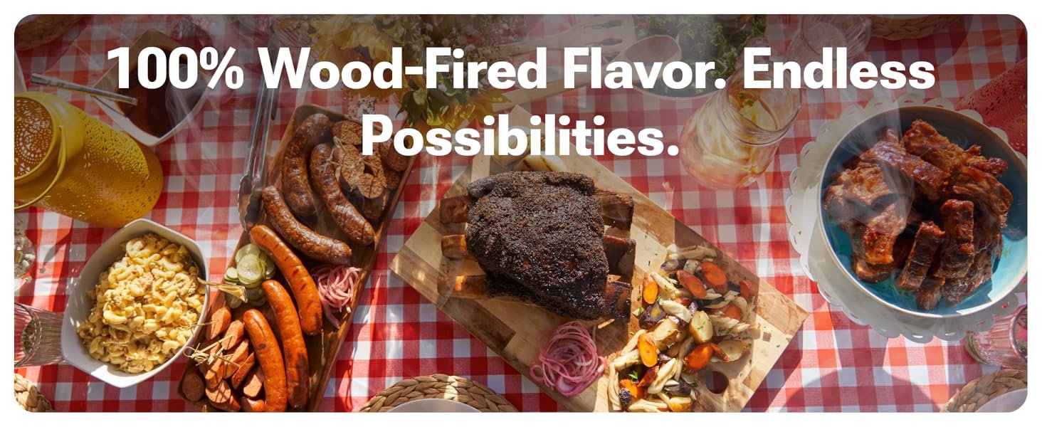 Brisk It Zelos-450 Electric Wood Pellet Smoker Grill – A.I. Smart BBQ Grill with WiFi. 7-in-1 Outdoor Grill & Smoker. PID Controller (Up to 500°F). 450 sq.in Cooking Area. Meat Probe