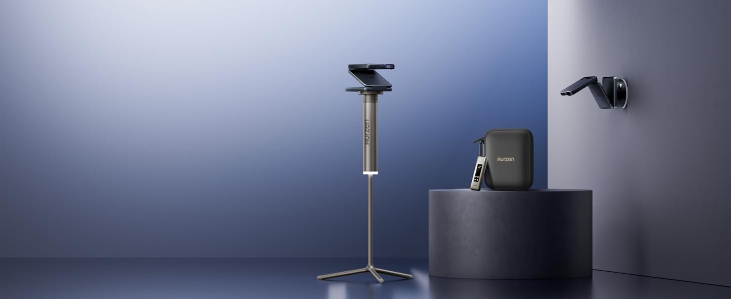 Aurzen ZIP Tri-Fold DLP Truly Mini Projector. Pocket Size. Zero-Lag Focus. One-Click Screen Mirroring. Full-Screen Mode. Type-C Fast Charging. 5.000mAh Battery. Indoor Outdoor Portable Projector.Gold