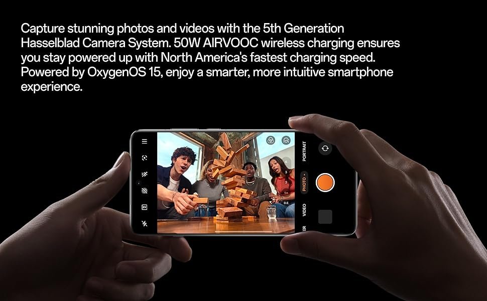 OnePlus 13. 16GB RAM + 512GB Storage. Dual-SIM. Unlocked Android Smartphone. Snapdragon 8 Elite. 80W SUPERVOOC Fast Charging and 50W AIRVOOC Charging. Advanced Hasselblad Camera. 2025. Black Eclipse