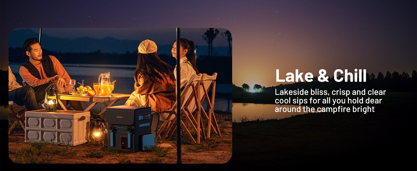 LiTHELi Frozen Pack 12V Car Refrigerator & Portable Electric Cooler. 20L/21QT with 2 U20 Batteries. -4~68℉ Travel Fridge Freezer for Camping.