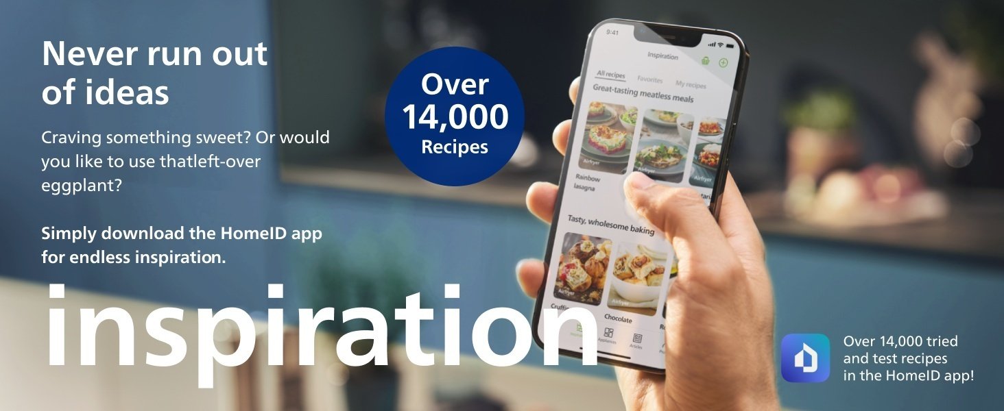 Philips 2000 Series Airfryer - RapidAir Technology. 13-in-1 Ways to Cook. 4.4QT Capacity. Healthier Meals Up to 90% Less Fat. Easy to Clean. Dishwasher Safe. Touchscreen Control. HomeID App (NA221/00)