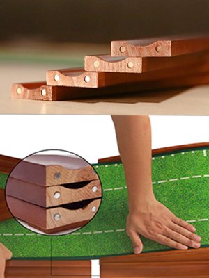 GimYaa Golf Putting mat Green Indoor and Outdoor with Auto Ball Return.Game Practice Golf Gifts for Home. Office. Backyard Indoor Golf and Outdoor Use. Crystal Velvet Mat