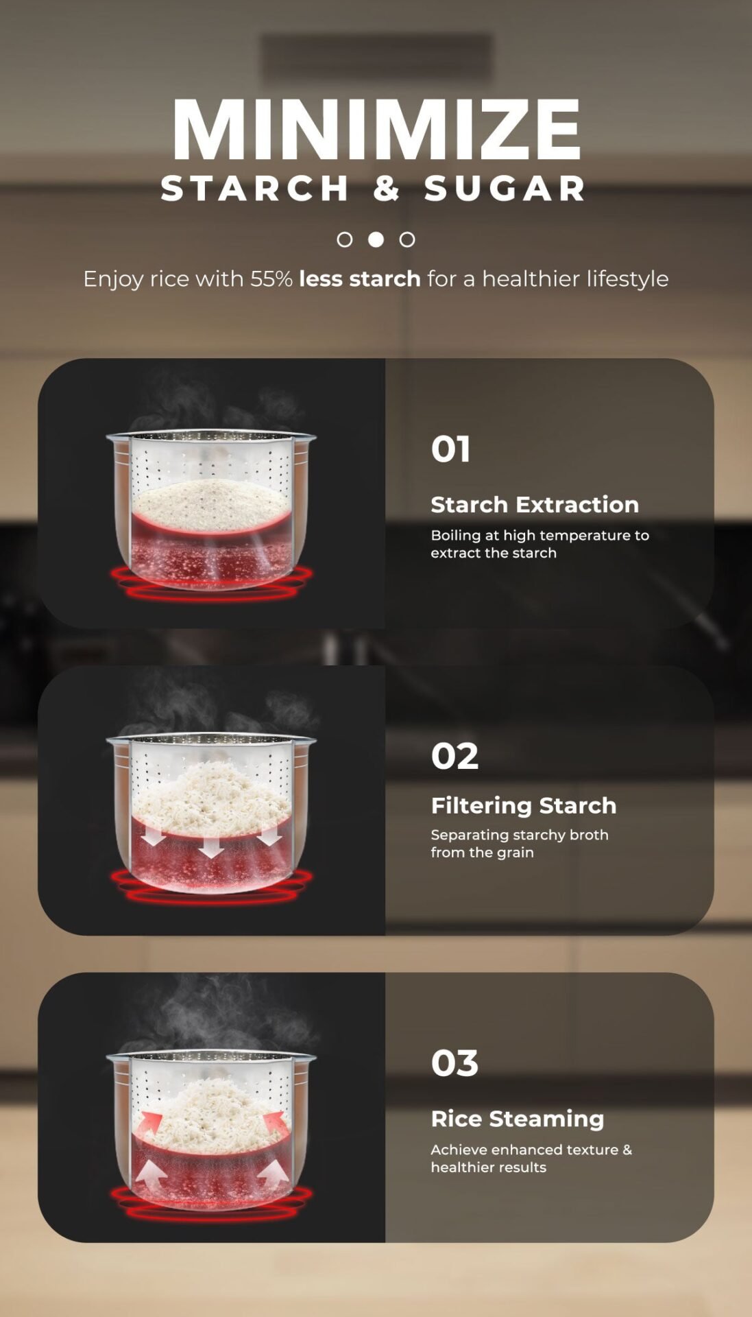 Russell Taylors Digital Low Sugar Rice Cooker (1.8L) RC10