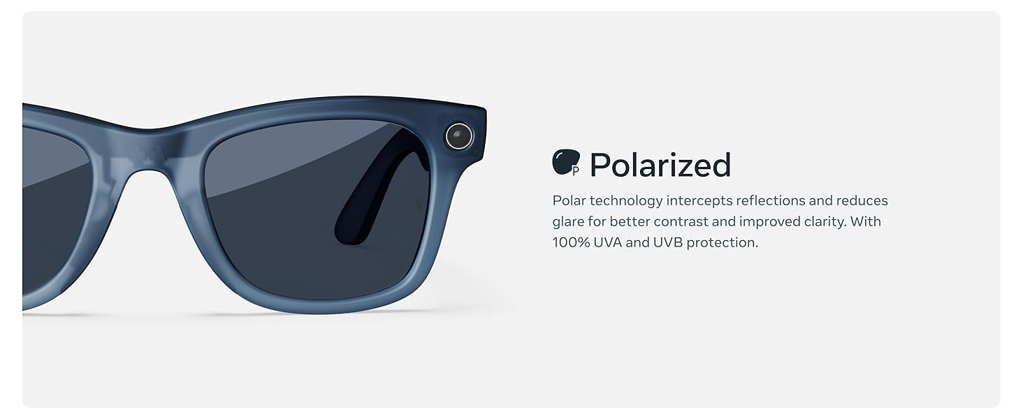 Ray-Ban Meta (Gen 1). Wayfarer. Matte Black | Smart AI Glasses for Men. Women — 12 MP Camera. Open-Ear Speakers. Video Recording. Bluetooth — Polarized Gradient Graphite Lenses — Wearable Technology