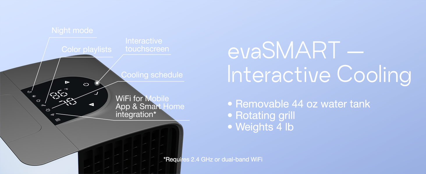 EVAPOLAR evaSMART Personal Evaporative Air Humidifier Cooler (White)