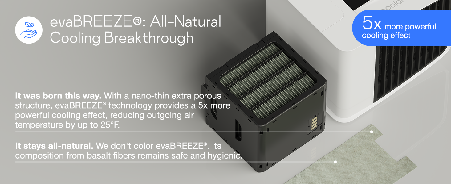 EVAPOLAR evaSMART Personal Evaporative Air Humidifier Cooler (White)